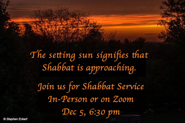 Weekly Shabbat, December 5, 2025