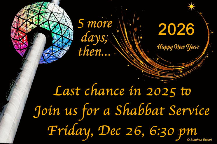 Weekly Shabbat, December 26, 2025