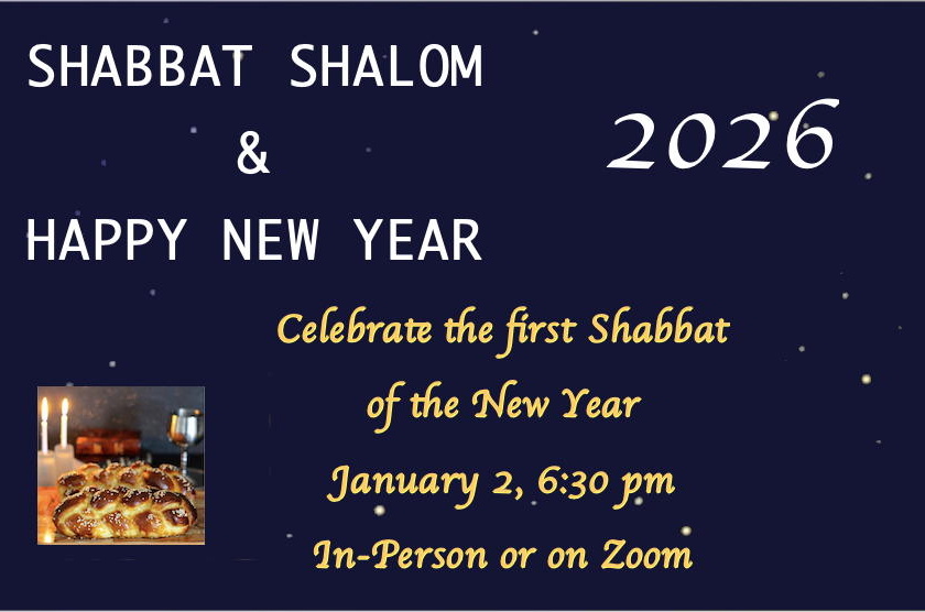 Weekly Shabbat, January 2, 2026