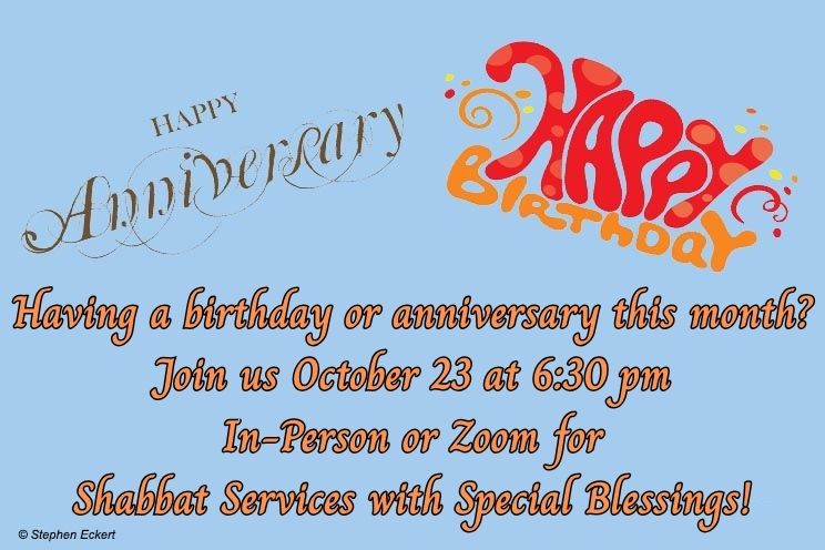 Weekly Shabbat, 10/23